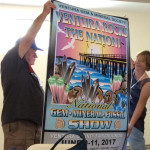 David Walblom and Nancy Brace- Thompson unveil the poster for the 2017 CFMS-SFMS Show